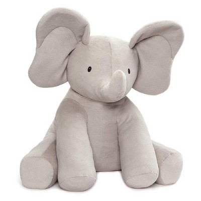 GUND Jumbo Flappy The Elephant 24 Inch Huggable Velveteen Surface Washable Plushie Stuffie Stuffed Animal Toy, Grey, for Ages 0 And Up