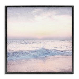 Stupell Industries Crashing Beach Waves Morning Sunrise, 12" x 12" - 1 of 4