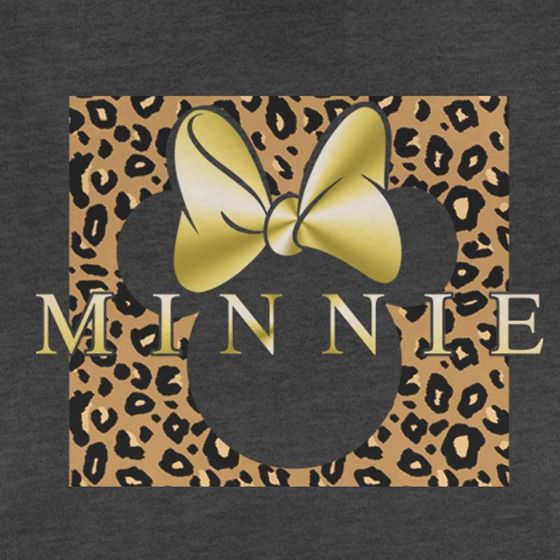 Juniors Womens Mickey & Friends Leopard Square Minnie Festival Muscle Tee, 2 of 5