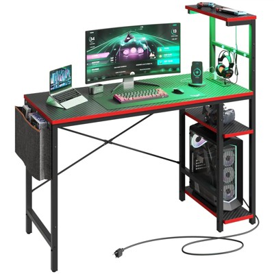 Bestier 44 Inch Gaming Desk with Power Oulet