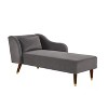 PAGED Modern Velvet Accent Lounge Chair with Pillow & Gold Decor,Upholstered Chaise Sleeper Chair for Living Room,Bedroom - 4 of 4
