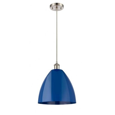 Plymouth Dome - 1 Light Cord Hung Mini Pendant In Industrial Style-14.75 Inches Tall and 12 Inches Wide