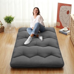 Futon Mattress Sleeping Tatami Mat, Foldable Floor Mattress for Sleeping, Roll Up Portable Floor Bed - 1 of 4