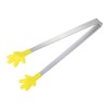 Unique Bargains Stainless Steel Silicone Tips Hand Shape Kitchen Cooking Food Tongs - 3 of 4