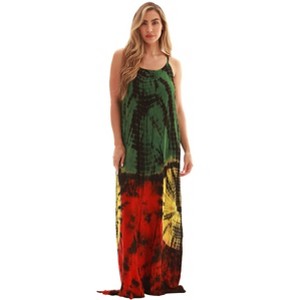 Riviera Sun Womens Maxi Dress  Tie Die Spaghetti Strap Long Sundress  Summer Dresses - 1 of 3