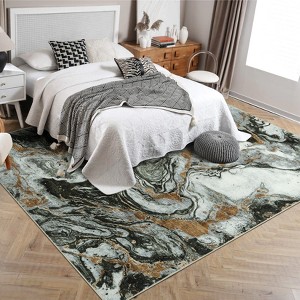 Soft Modern Abstract Boho Area Rugs for Living Room Washable Machine Rug Non-Slip Vintage Carpet for Bedroom Farmhouse Dining Room Kids Room - 1 of 4