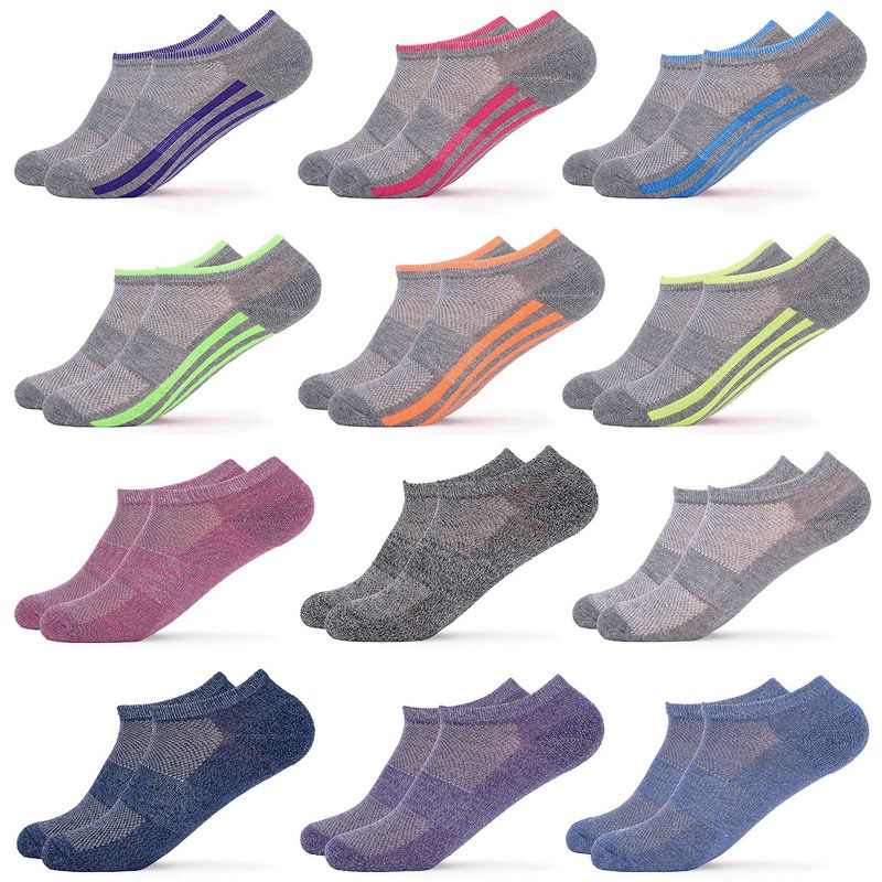 Gallery Seven Womens No-Show Athletic Sport Socks 12 Pack,Size: 9-11, 2 of 4