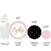 Big Dot of Happiness Chic 80th Birthday - Pink, Black and Gold - Birthday Party Giant Circle Confetti - Party Decorations - Large Confetti 27 Count - 3 of 4