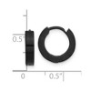 Chisel Stainless Steel Brushed and Polished Gun Metal IP-plated Hinged Hoop Earrings - 4 of 4