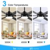 Airsurfer 65" Black Color-Changing LED Chandelier Ceiling Fan, Black with Plywood Blades, 6-Blade, Remote Included - 4 of 4