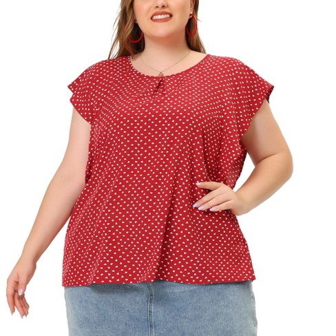 Agnes Orinda Women's Plus Size Floral Short Sleeve Square Tassel Tie Neck  Peasant Tops : Target