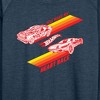 Women's - Hot Wheels - Valentine's You Make My Heart Race Lightweight French Terry Wide Neck Long Sleeve Shirt - 2 of 4