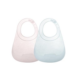 Bc Babycare Silicone Baby Bib BPA-Free Unisex Toddler Bib for Messy Eating,Lightweight,2 Pack - 1 of 4