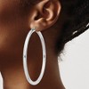 Black Bow Jewelry 4mm Sterling Silver, Extra Large Round Hoop Earrings, 70mm (2 3/4 In) - 3 of 4