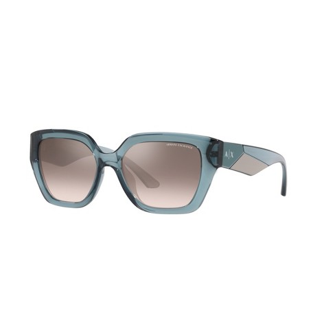 Armani Exchange Ax4125su 54mm Female Rectangle Sunglasses Brown Mirror  Silver Gradient Lens : Target