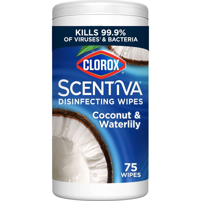 Clorox Coconut &#38; Waterlily Scentiva Disinfecting Wipes - 75ct, 3 of 18