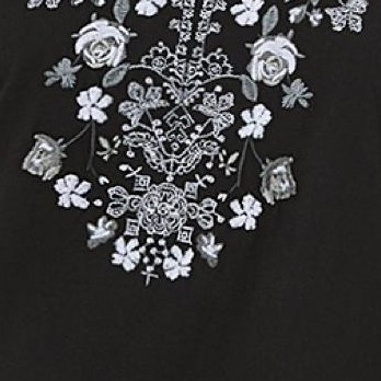 black white embroidery