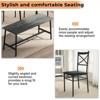 1 Table, 1 Stool, 4 Chairs, Black Iron Pipe, Gray Soft Cushion, Dining Table and Chair Set - 3 of 4