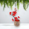Unique Bargains Artificial Plants Golden Plum Blossom in Cloth Pot Plastic 4.72"x4.72"x11.42" 1 Pcs - 2 of 4