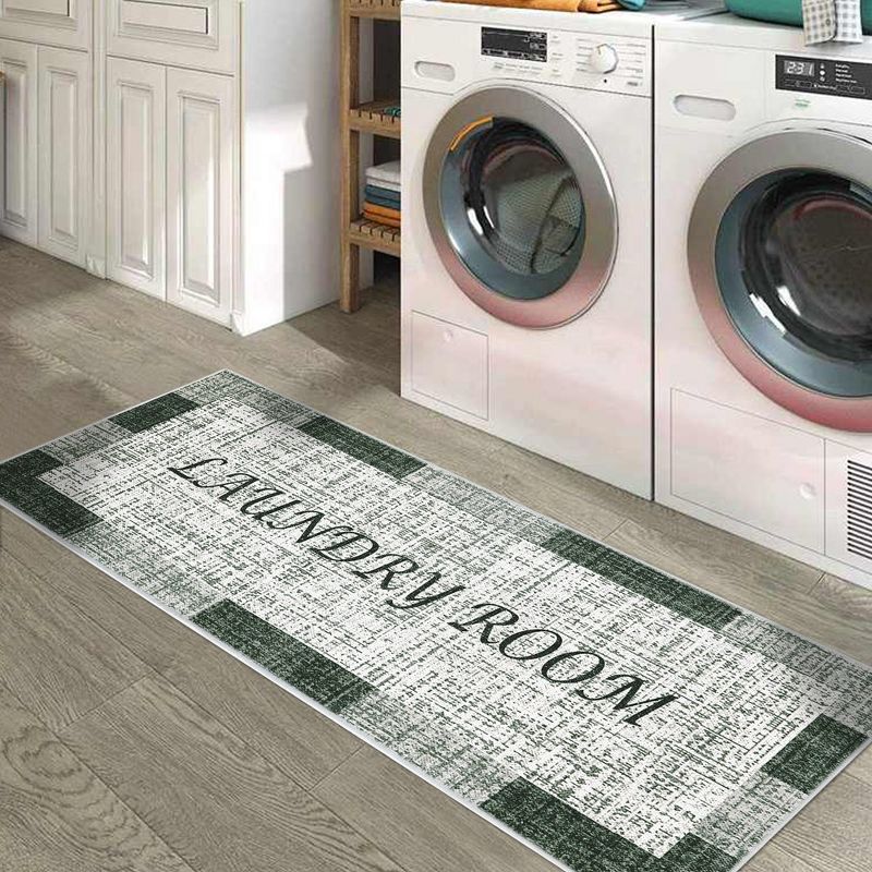 Sussexhome Non Skid Cotton Washable Laundry Room Indoor Runner Rug, 20" x 59", 2 of 11