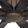 70" Possini Euro Design Defender Modern Industrial Indoor Outdoor Ceiling Fan Remote Control Oil Rubbed Bronze Damp Rated Patio - 3 of 4