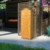 Costway Garden Storage Shed Outdoor Lockable Storage Cabinet Tool Organizer with Shelves - 3 of 4