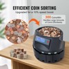 VEVOR USD Coin Counter & Coin Sorters with LCD Display, Coin Sorter Machine for USD Coin 1￠ 5￠ 10￠ 25￠ $1, Sorts up to 300 Coins/min, Change Counter - 3 of 4