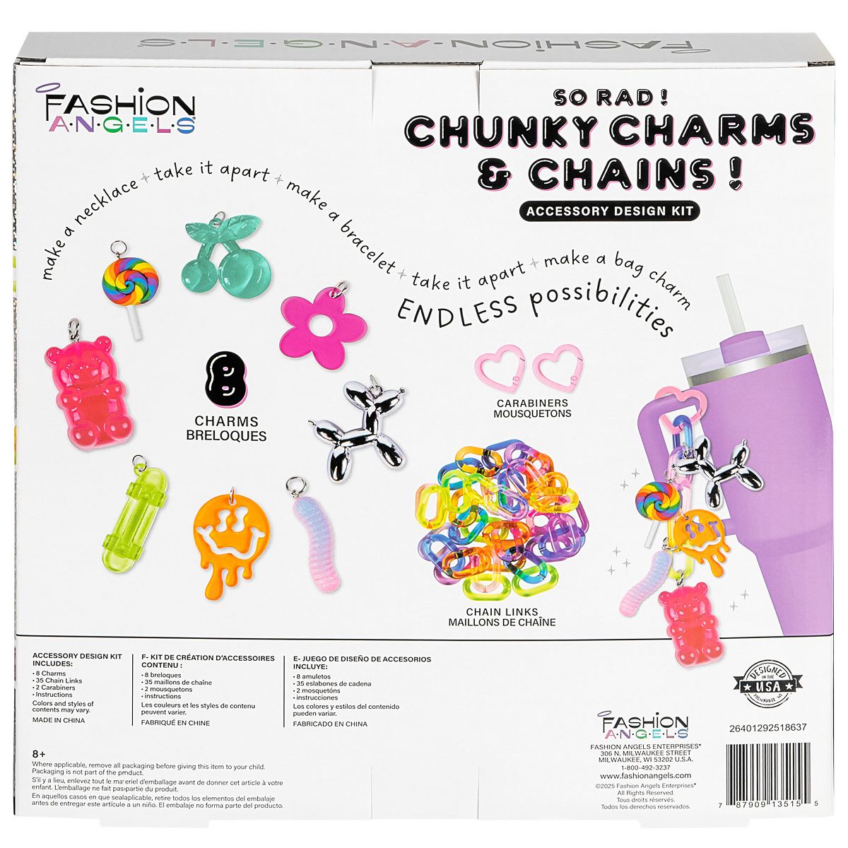 Fashion Angels: Chunky Charms & Chains - So Rad - Accessory Design Kit, Kids 8+ - thumbnail 9