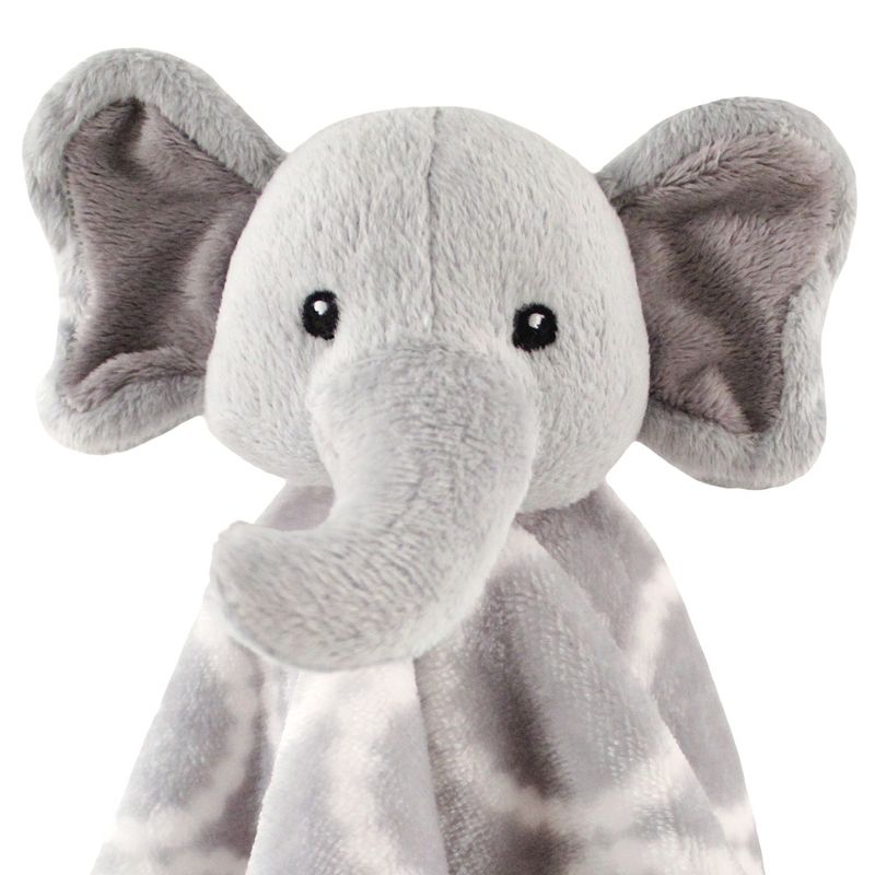 Hudson Baby Infant Animal Face Security Blanket, Elephant, One Size, 3 of 5