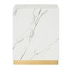 Devoe Faux Marble Square End Table White - Inspire Q - 4 of 4