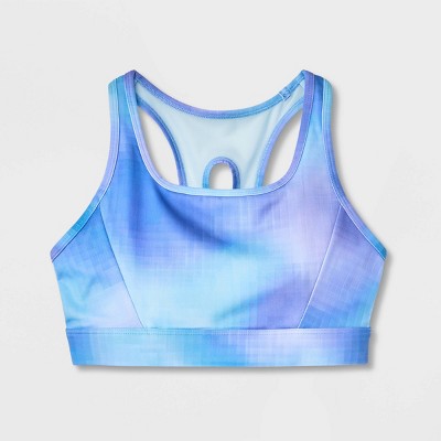 Maidenform Girls' Tie-dye Sports Bra - Navy Blue Xl : Target