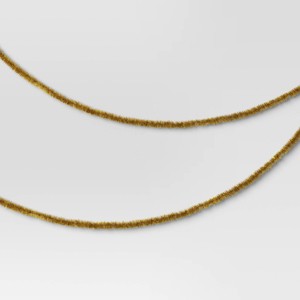 10' Christmas Soft and Silky Tinsel Garland Champagne Gold - Wondershop™ - 1 of 3