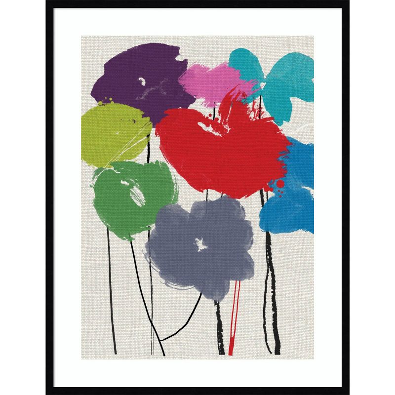 32&#34; x 41&#34; Printed Flowers by Jenny Frean Wood Framed Wall Art Print - Amanti Art, 1 of 8