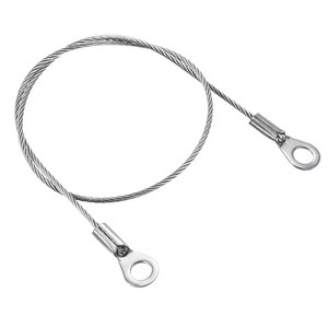 Unique Bargains Stainless Steel Lanyard Cable Eyelets Ended Security Wire Rope Silver 6 Pcs - 1 of 4