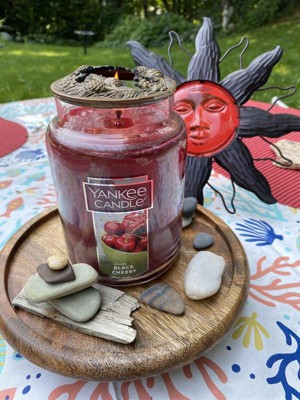  Yankee Candle Black Cherry Scented, Classic 22oz Large Jar  Single Wick Candle, Over 110 Hours of Burn Time : Everything Else