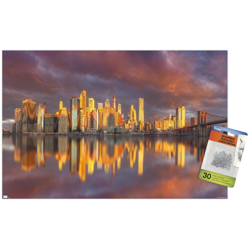 Trends International Cityscapes - New York City, New York Skyline at Dawn Unframed Wall Poster Prints, 1 of 7