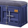 NicBex Storage Bench Modern Rectangle Stools with Metal Frame for Bedroom and Entryway, Blue - 2 of 4
