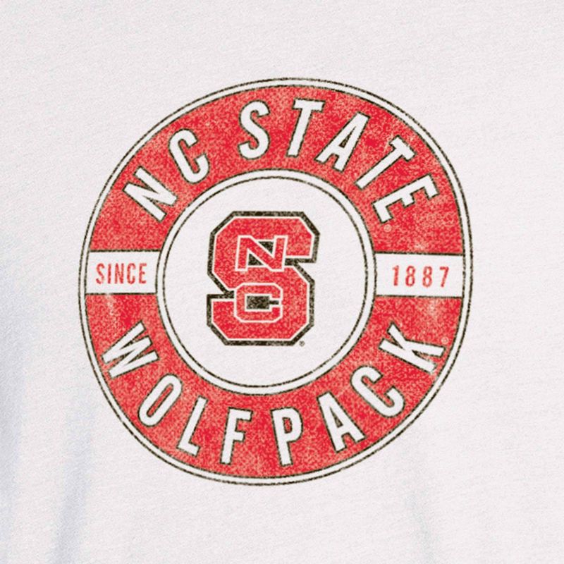 NCAA NC State Wolfpack Men&#39;s White Biblend T-Shirt, 3 of 4