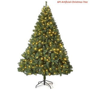 4.5Ft/6ft /7.5Ft/9 ft Artificial Christmas Tree, Realistic Premium Spruce Hinged Christmas Tree, Holiday Christmas Tree w/Metal Hinges - 1 of 4