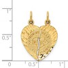 Black Bow Jewelry 14k Yellow Gold From My Heart to Yours Set of 2 Charm Pendants, 18mm - 4 of 4