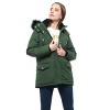 Rokka&Rolla Women's Winter Coat with Faux Fur Hood Parka Jacket - 3 of 4