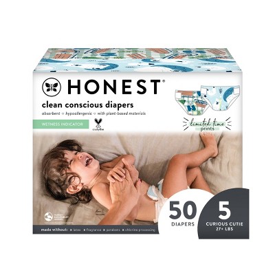 The Honest Company Disposable Diapers - Snow Much Fun & Sled Up - Size 5 - 50ct