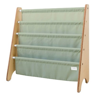 3 Sprouts Recycled Fabric Kids Bookcase, Toddler Bookshelf - Solid Green