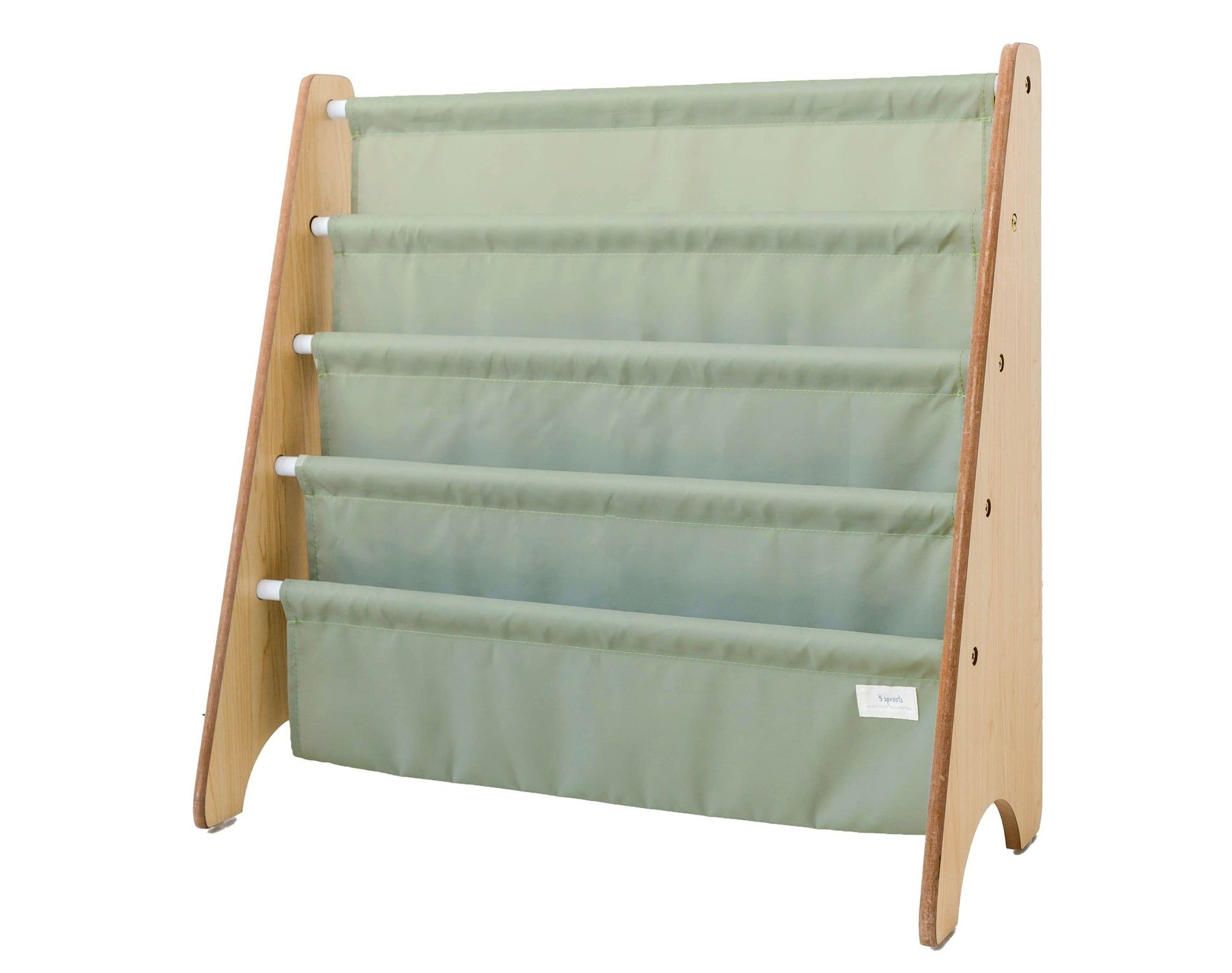 3 Sprouts Recycled Fabric Kids Bookcase, Toddler Bookshelf - Solid Green