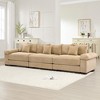 130" Premium Corduroy Oversized Modular Sectional Couch with 3-Seater Sofa, Extra-Thick Armrests, Good Resilience Cushion - 3 of 4