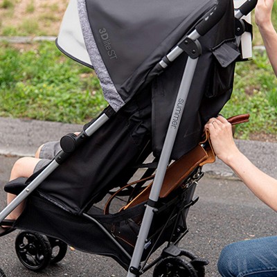 Black and Gray Lightweight Steel Frame Umbrella Stroller