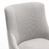 SEYNAR Modern Glam Boucle Pleated Velvet Dining Chair or Vanity Chair Set of 6 with Rear Handle,Grey,25"D x 22"W x 33"H - 4 of 4