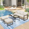 UPTIOT 4-Piece Outdoor Patio Conversation Set - 3 of 4
