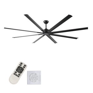 YUHAO Modern and Contemporary Black Ceiling Fan without Light ,Reversible DC Motor and Remote Control - 1 of 4