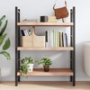 vidaXL Wall Shelf Light Brown 31.5 in.x23.6 in.x(0.8 in.-2.4 in.) Treated Solid Wood Oak - 3 of 4